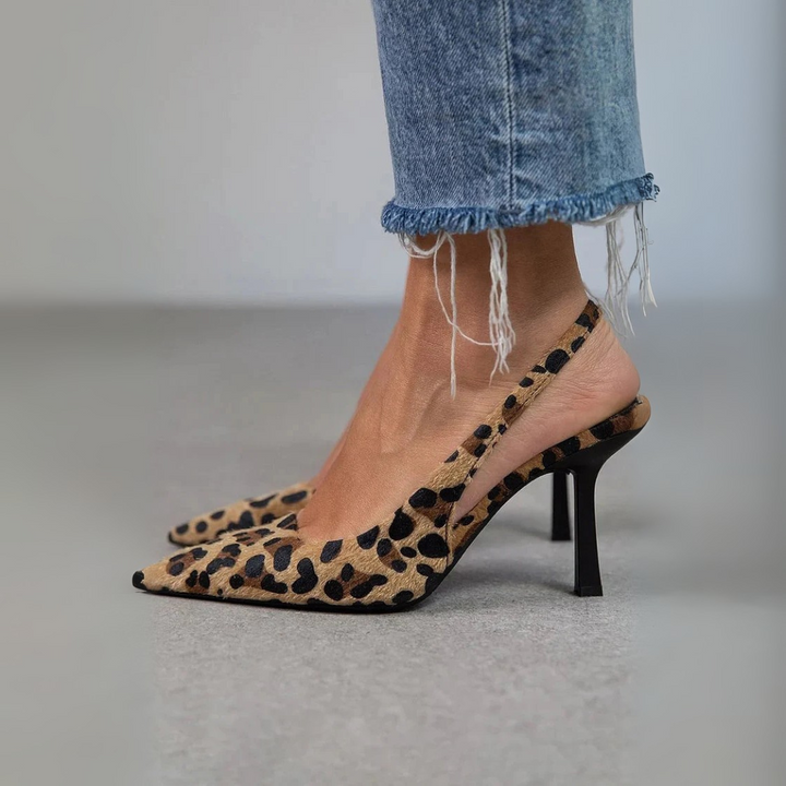 Seda - Leopard Slingback Heels