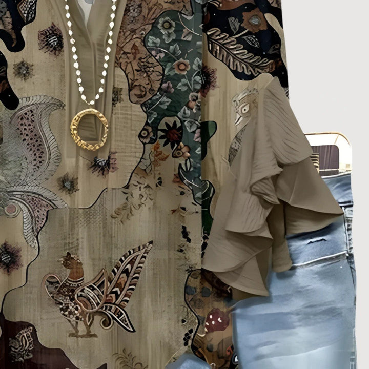 ALIANE – BOHO RUFFLE BLOUSE