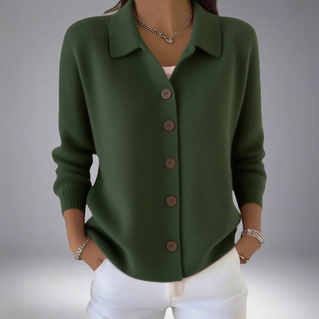 Layla™ Lapel Button Knitted Cardigan Sweater