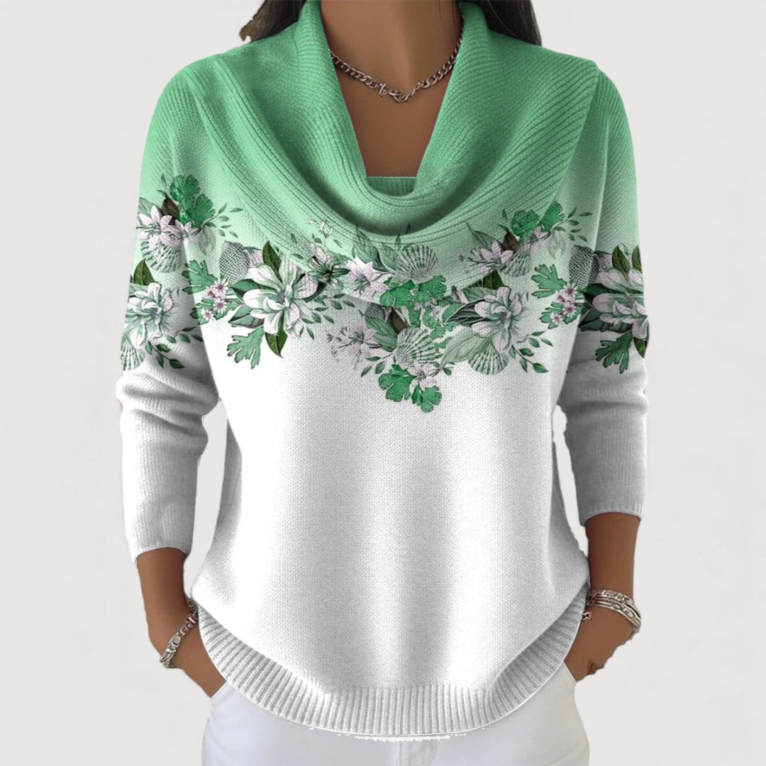 ALORA | FLORAL COWL JUMPER