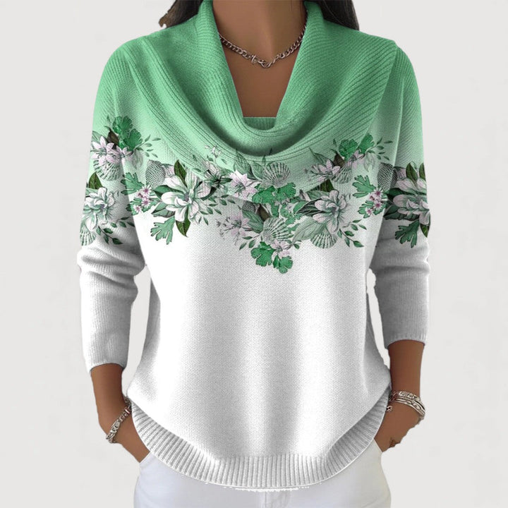 ALORA | FLORAL COWL JUMPER