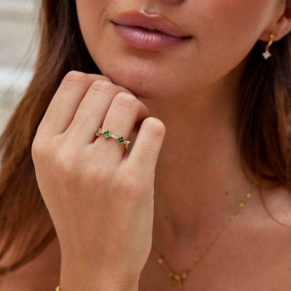 IVY – LUCKY CLOVER RING