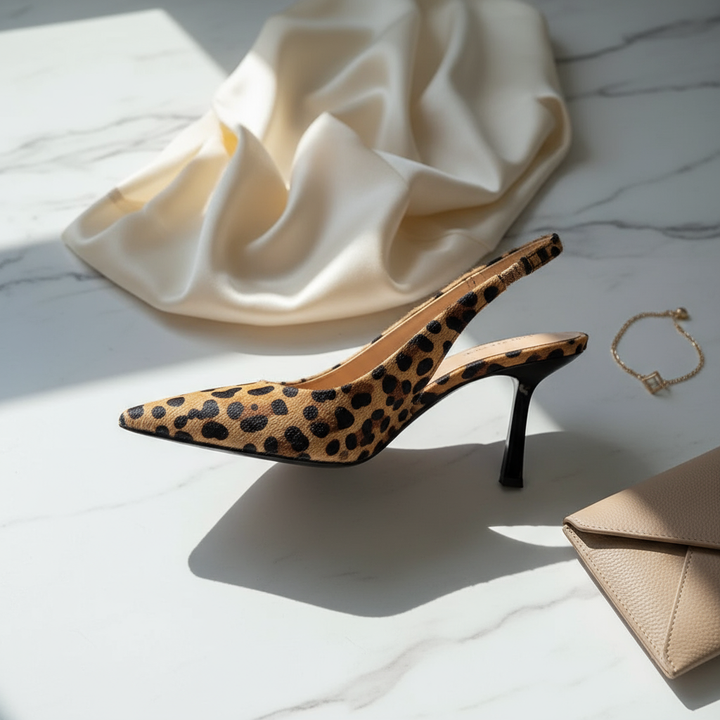 Seda - Leopard Slingback Heels