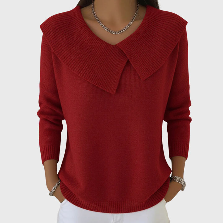 Lucy | Warm Knit with Soft Collar