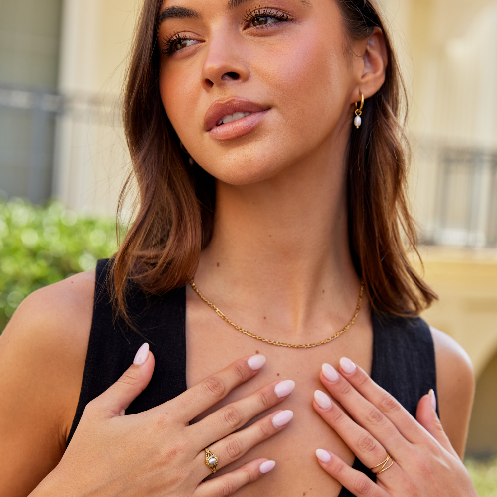 LILY – VINTAGE PEARL RING