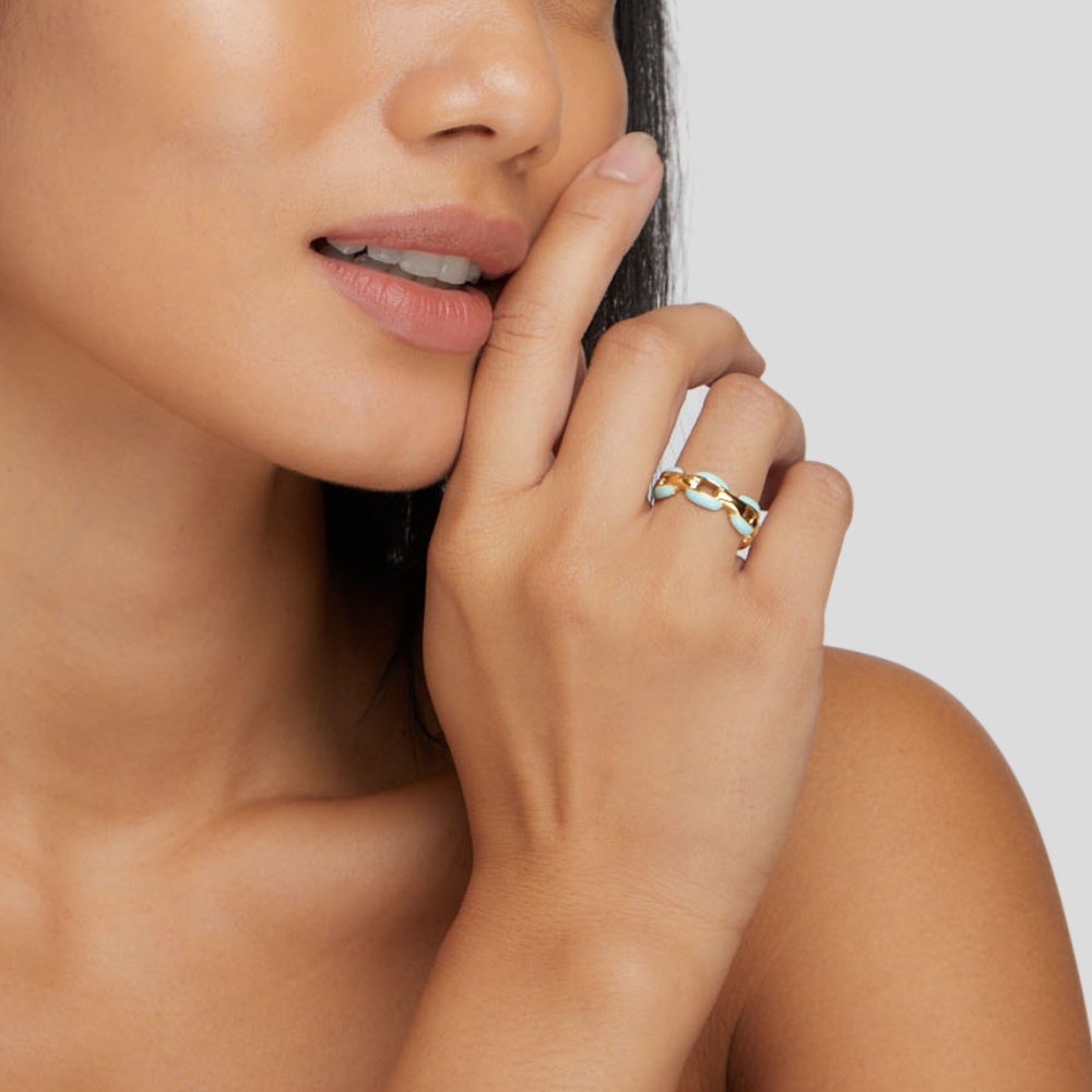 REYA – BLUE COG RING