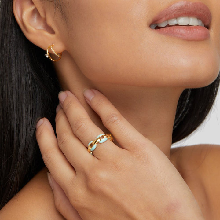 REYA – BLUE COG RING