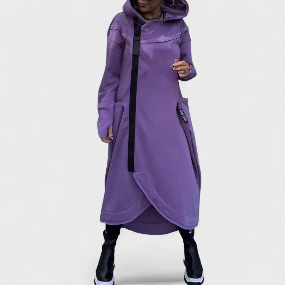 Maren Luxe™ | Long Zip Hooded Coat
