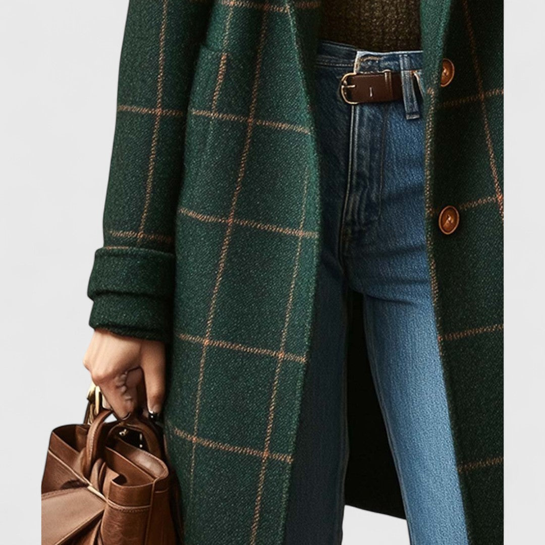 Elara | Classic Check Coat