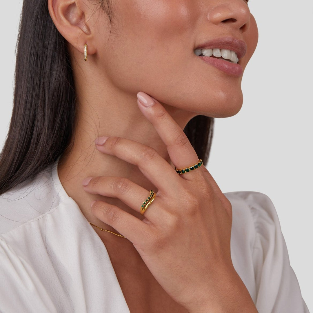 MARY – EMERALD GREEN RING
